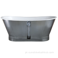 Bathtub de ferro fundido clássico com aço inoxidável